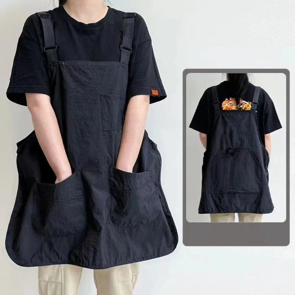 Double-Sided Cotton Kitchen Apron – Unisex Adjustable Chef Apron