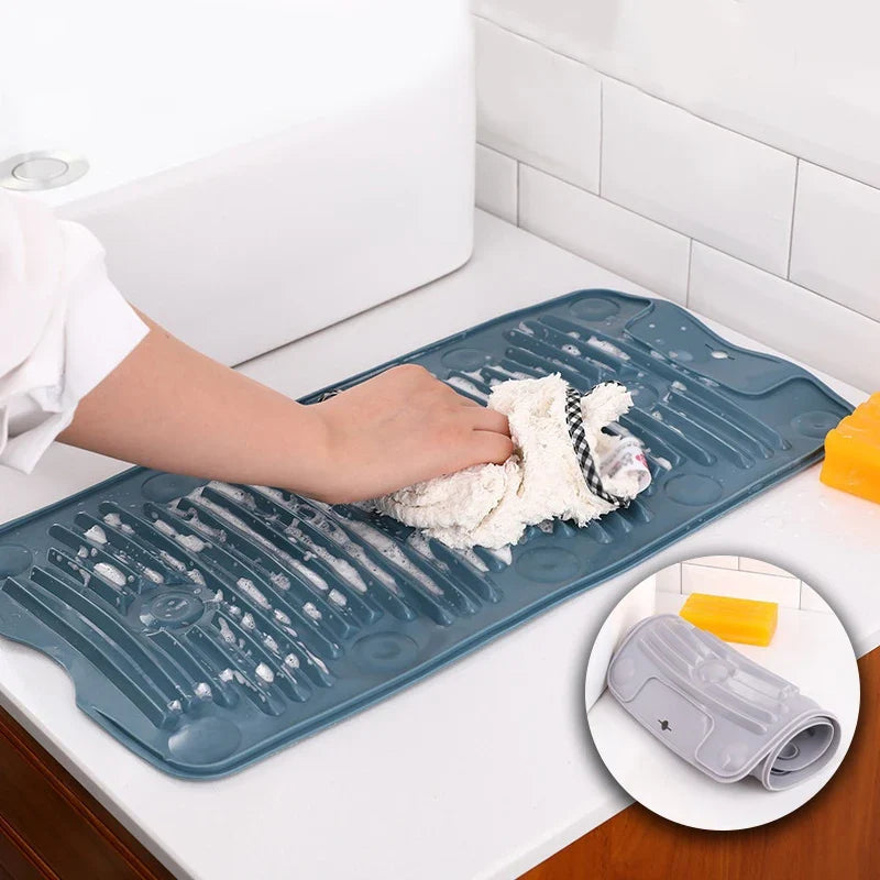 Silicone Laundry Scrub Board – Foldable, Hangable Mini Wash Board
