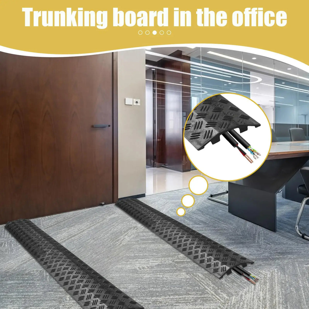 Outdoor Cable Ramp Protector – Weather-Resistant PVC Speed Bump