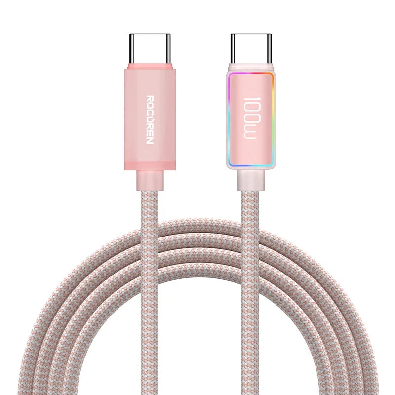 Rocoren 100W USB-C Cable 5A PD 3.1 Fast Charging – Samsung, Mac