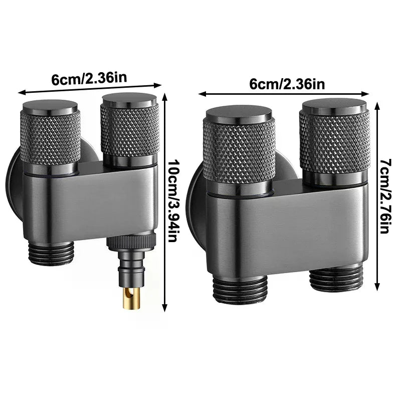 Stainless Steel 1-Inlet 2-Outlet Water Diverter Corner Valve