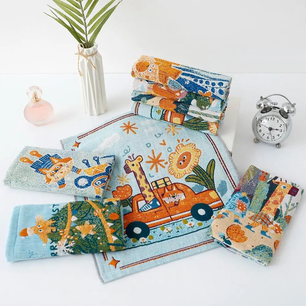 Kids Cartoon Kitchen Hand Towel – 34x40cm Quick-Dry Cotton