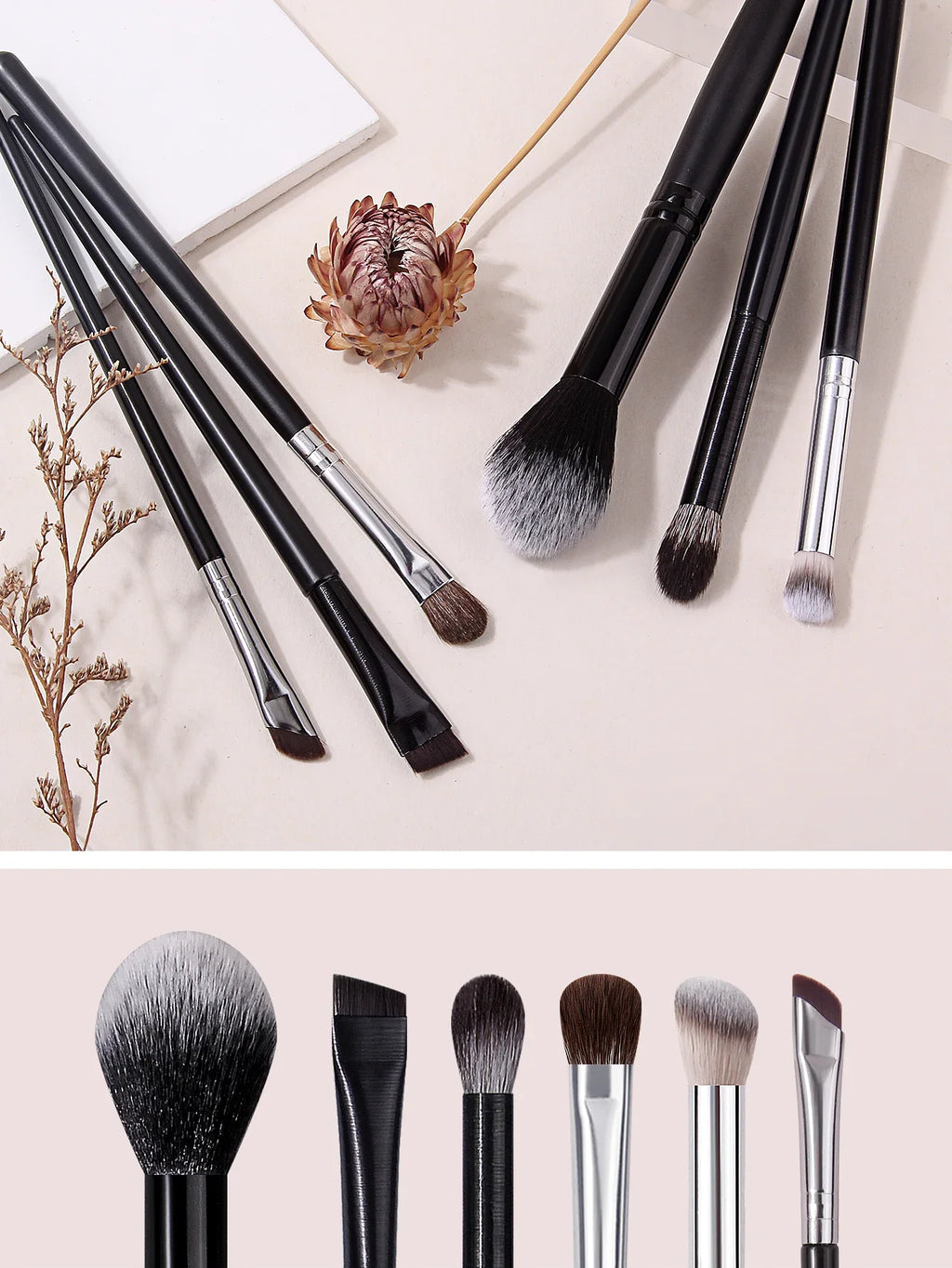 6-Piece Eye Makeup Brush Set – Blending, Brow & Liner Kit