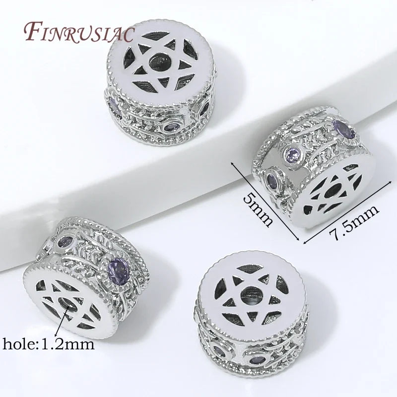 18K Gold Plated Zircon Spacer Beads | DIY Jewelry Making