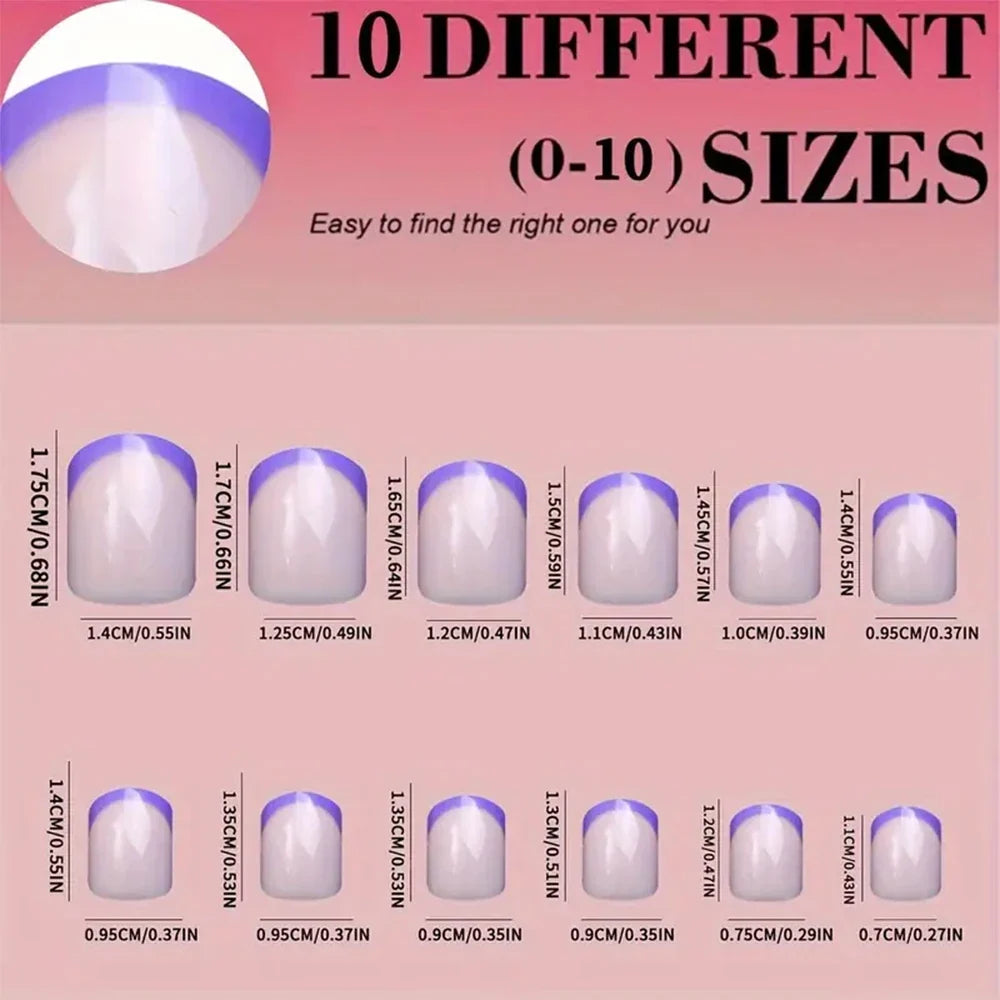 240/120Pcs French Square Press On Nails Full Cover Nail Tips