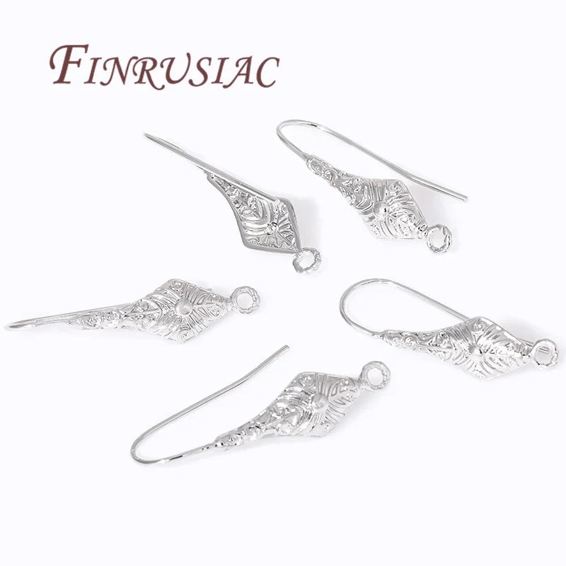 Rhodium Plated Ear Hook Earring Clasps – DIY Jewelry Findings