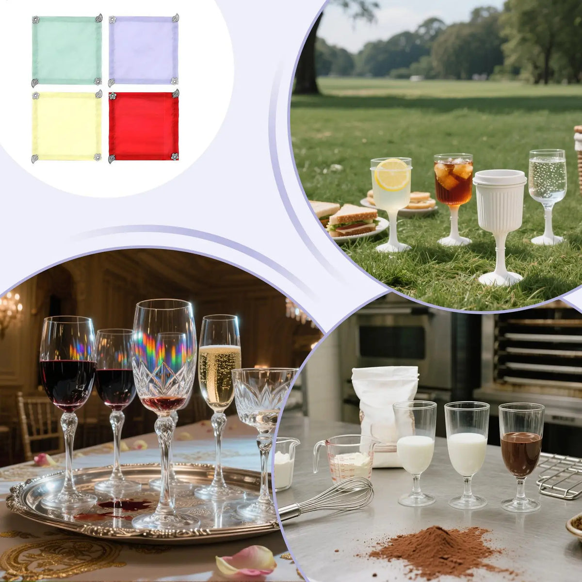 Wine Glass Covers 4-Pack | Breathable Mesh Bug-Proof Cup Lids