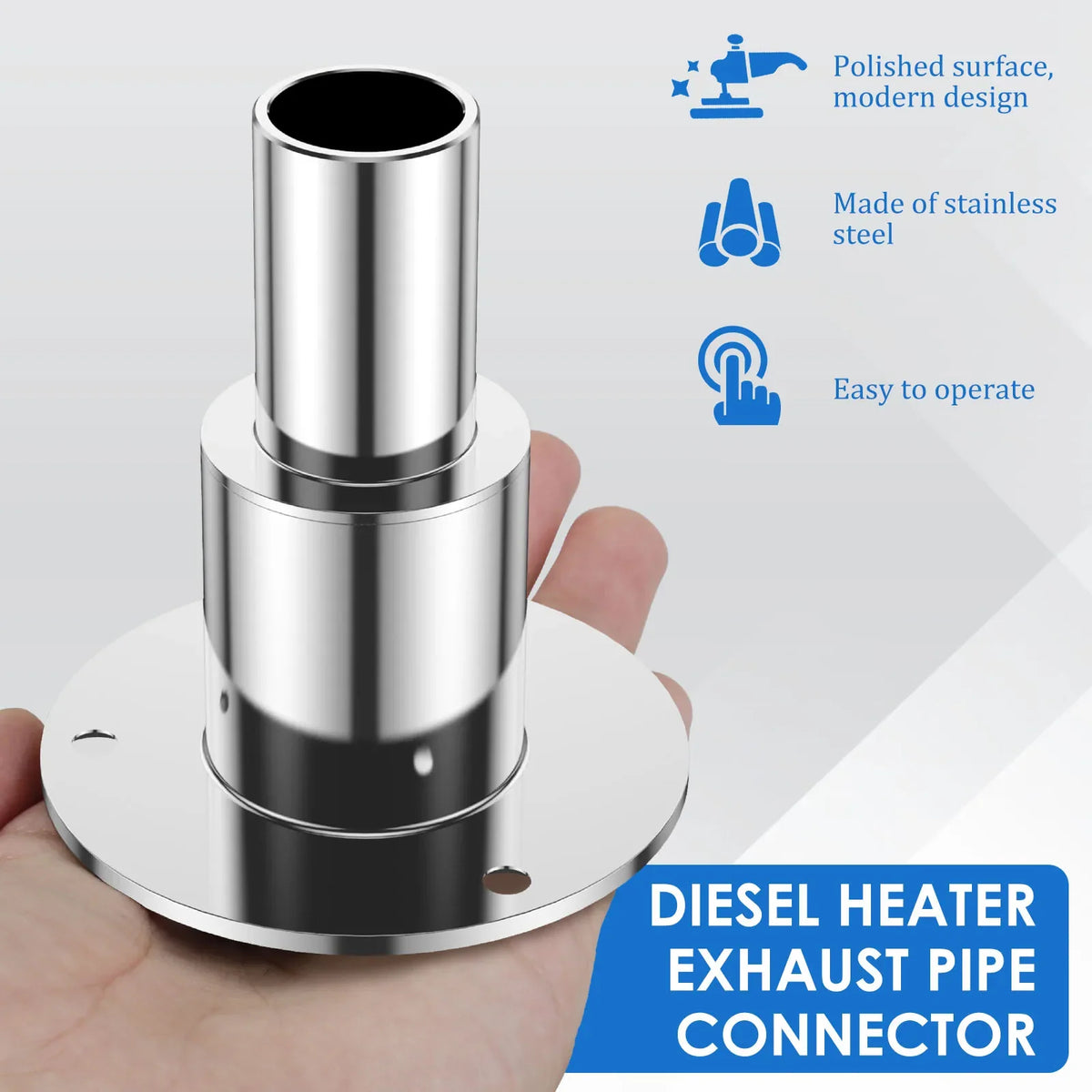 Thru Hull Exhaust Skin Fitting 24mm Pipe Socket – Diesel Heater