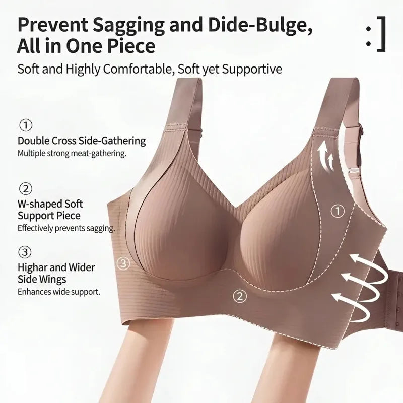 Women's Wireless Minimizer Bra – Seamless Full Coverage