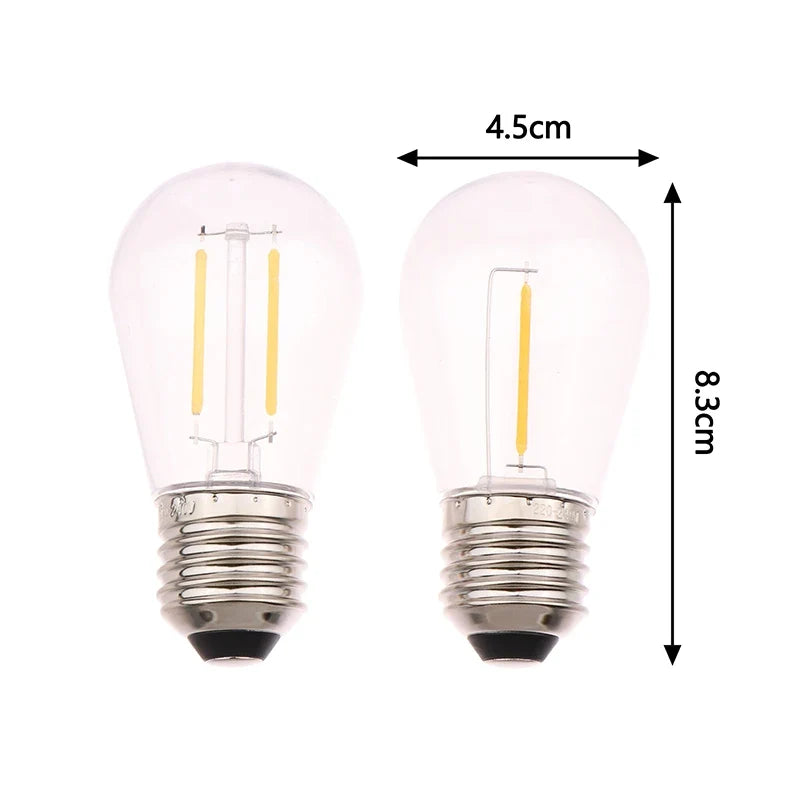 S14 LED Bulb E26/E27 Warm White Shatterproof String Light Bulb