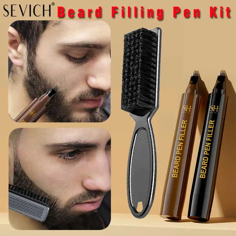 SEVICH Beard Filling Pen Kit – Waterproof Color & Shaping