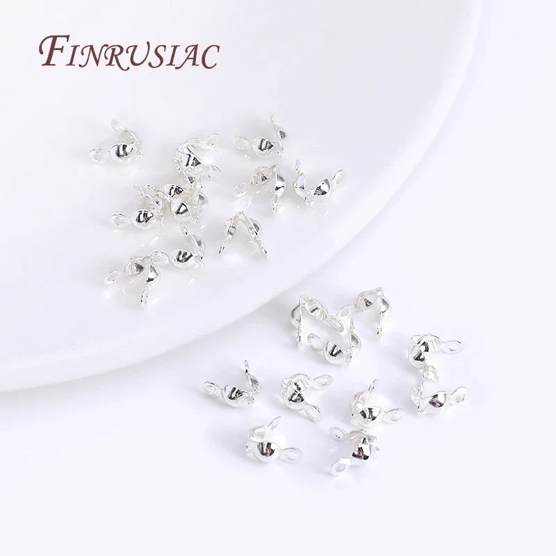 18K Gold Plated Ball Chain End Connectors & Crimp Bead Tips