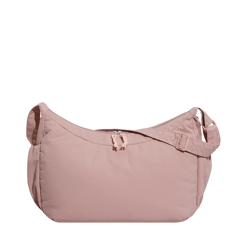 Fluffy Pleated Crossbody Bag – Large Capacity Shoulder Tote