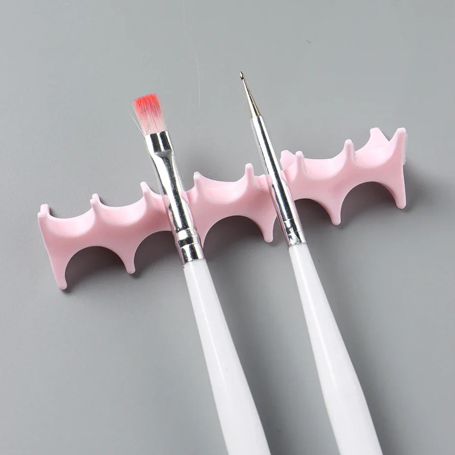 Silicone Nail Pen Holder & UV Gel Brush Display Stand