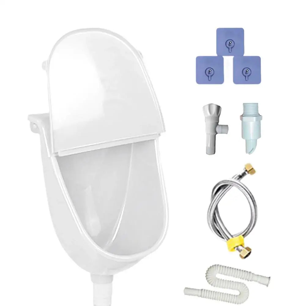 Wall-Mounted Urinal with Lid – Splash-Proof & Odor-Blocking