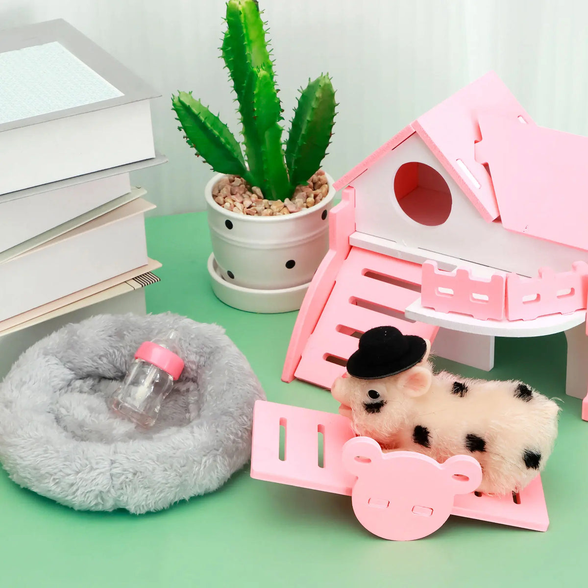 Silicone Pig Doll Toy Set – Realistic Lifelike Piglet Figure