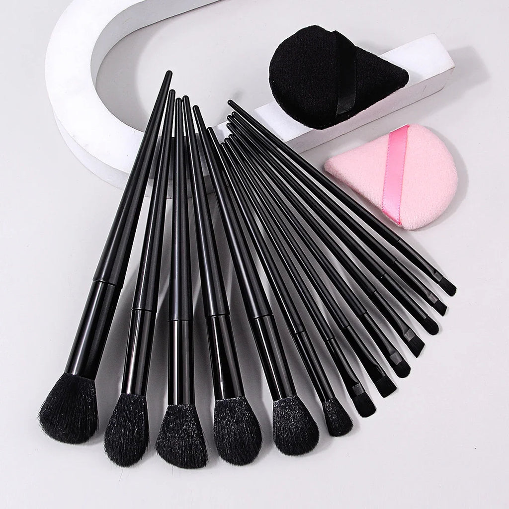 Nixie 15pc Makeup Brush Set – Foundation, Powder & Eyeshadow