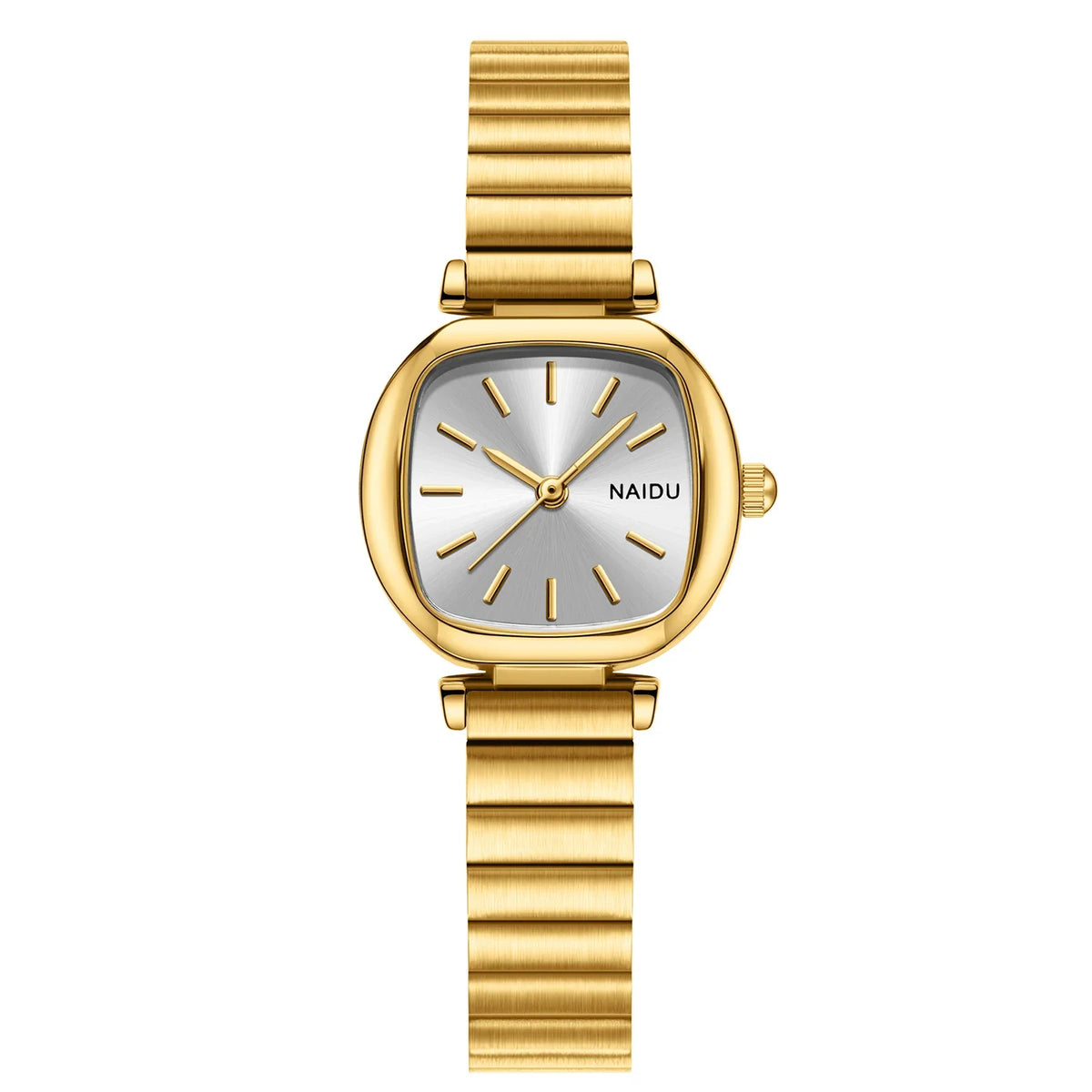 Women's Retro Quartz Watch – Stainless Steel Strap & Numberless Dial