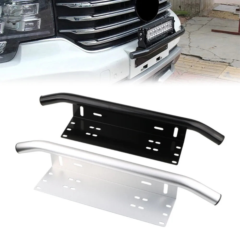 Universal Aluminum Auxiliary Light & License Plate Bracket