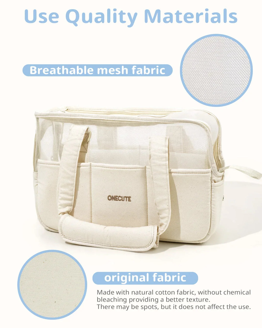 Breathable Cotton Pet Carrier Bag for Cats & Small Dogs