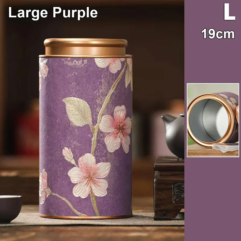 Tinplate Tea Storage Canister – Airtight Sealed Tin Can S/L