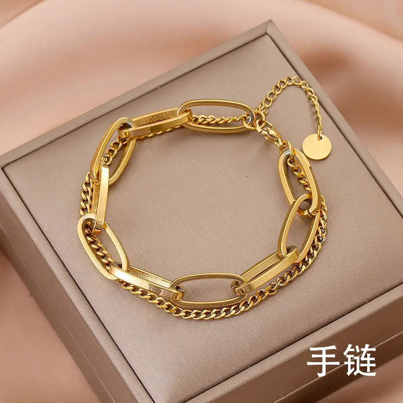 Titanium Steel Bracelet for Women – Hypoallergenic & Fade-Resistant