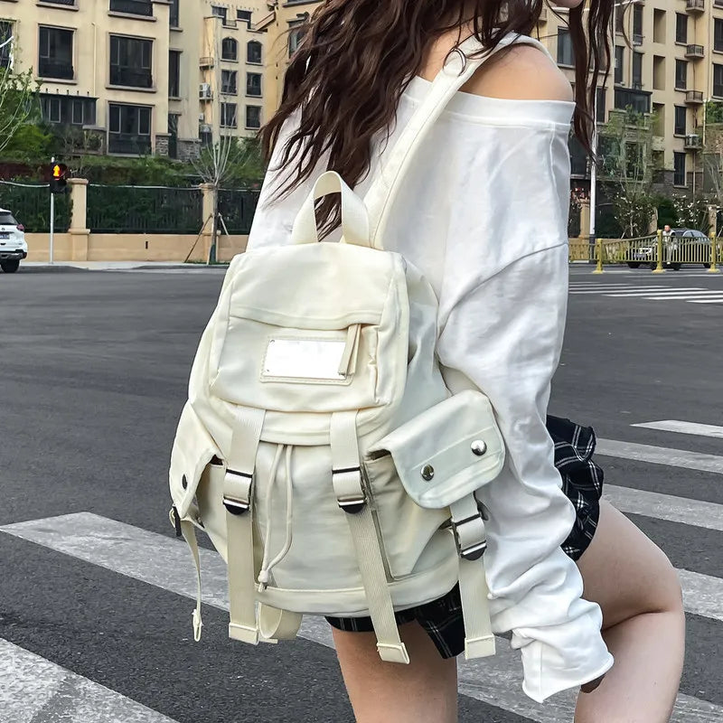 Korean Niche Multi-Pocket Nylon Fashion Backpack | Nixie