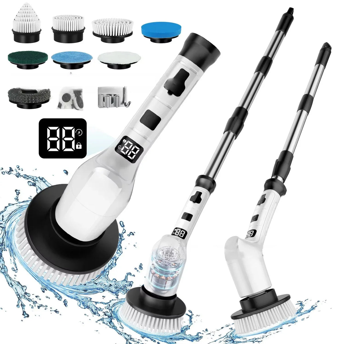 Dual-Use Electric Cleaning Brush – Kitchen & Bathroom Scrubber