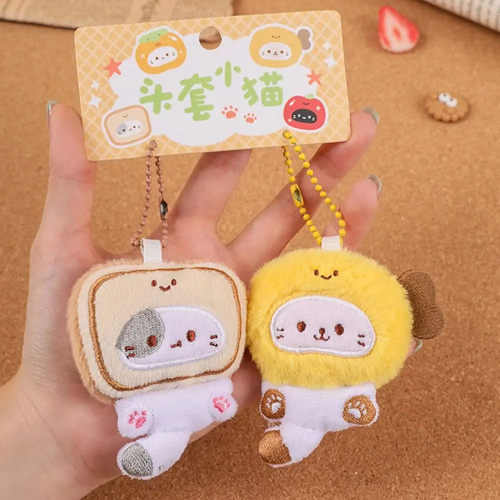 Plush Cat Keychain Pendant Pair – Cute Kitten Bag Charm