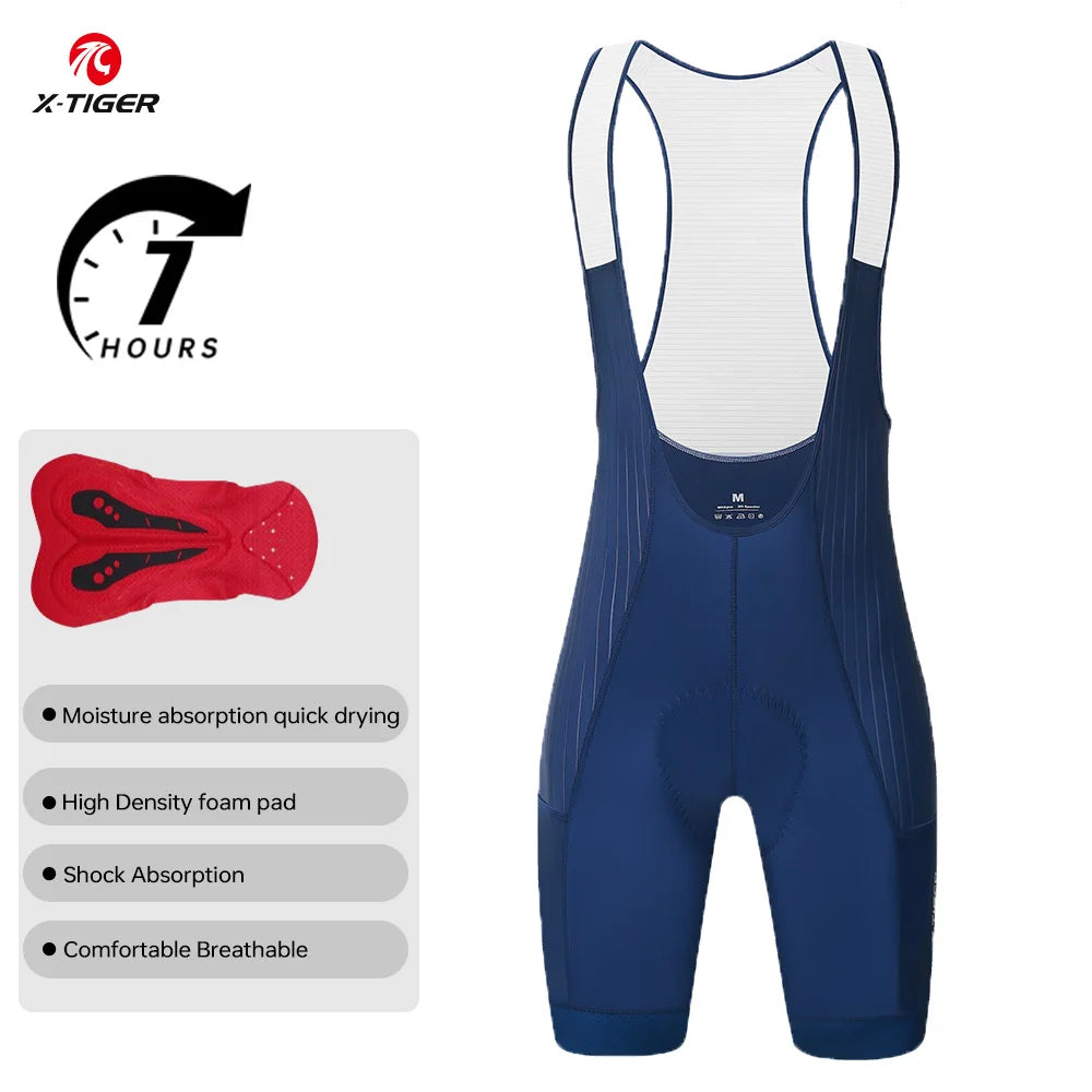 X-TIGER Men's Pro Cycling Bib Shorts | Padded Road Bike Shorts