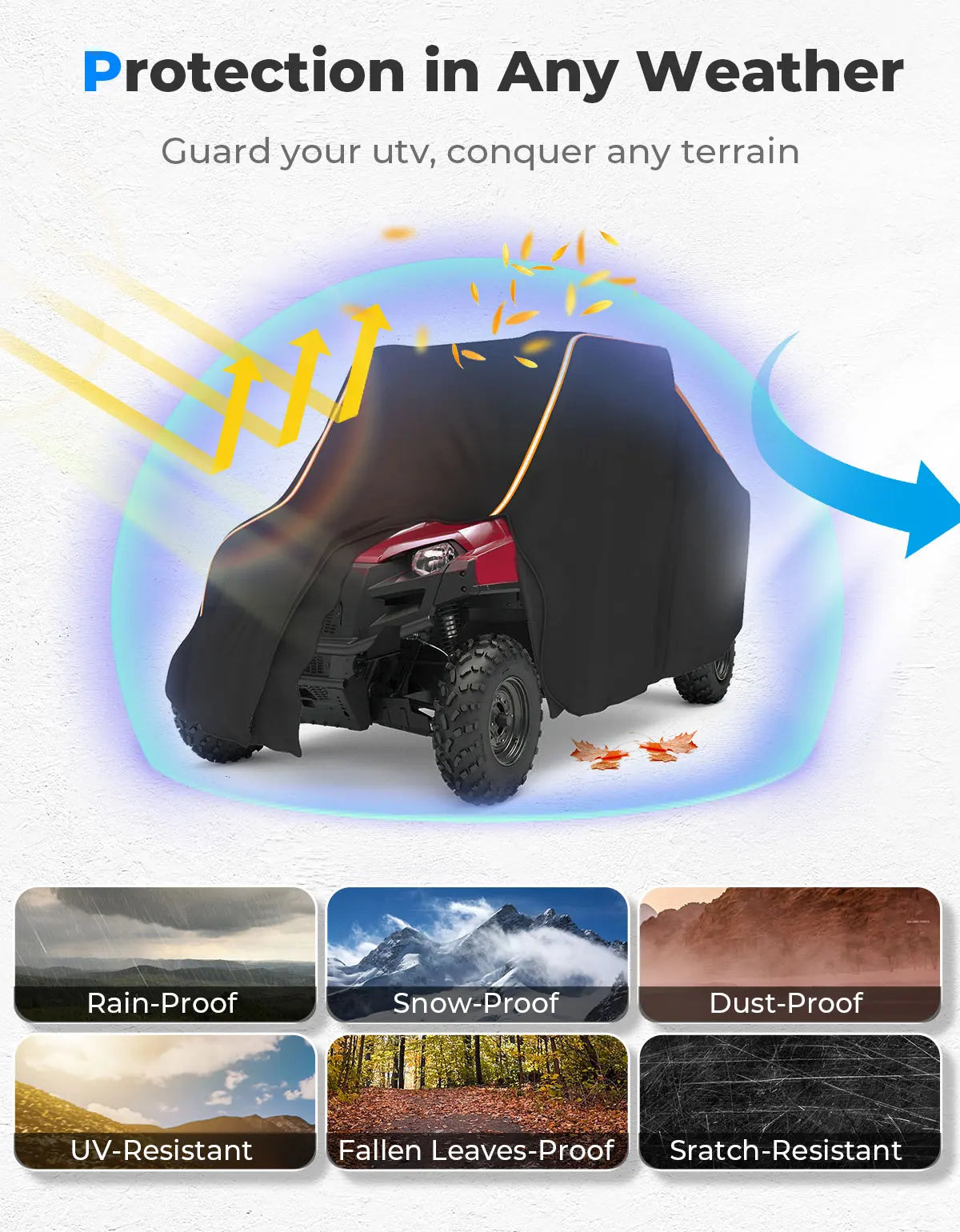 KEMIMOTO UTV Cover for Polaris Ranger RZR 900 1000 – Waterproof