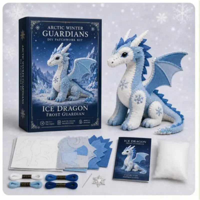 3D Snow Fox DIY Felt Sewing Kit – Pre-Cut Stuffed Animal Craft