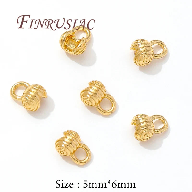18K Gold Plated Crimp Beads & Covers 4mm – DIY Jewelry Findings