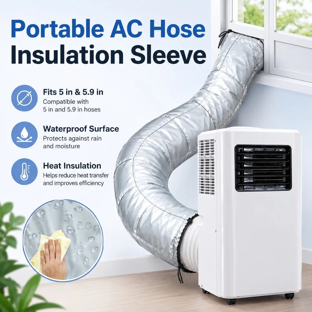 Insulated AC Vent Hose Cover | Portable Air Conditioner Duct Sleeve