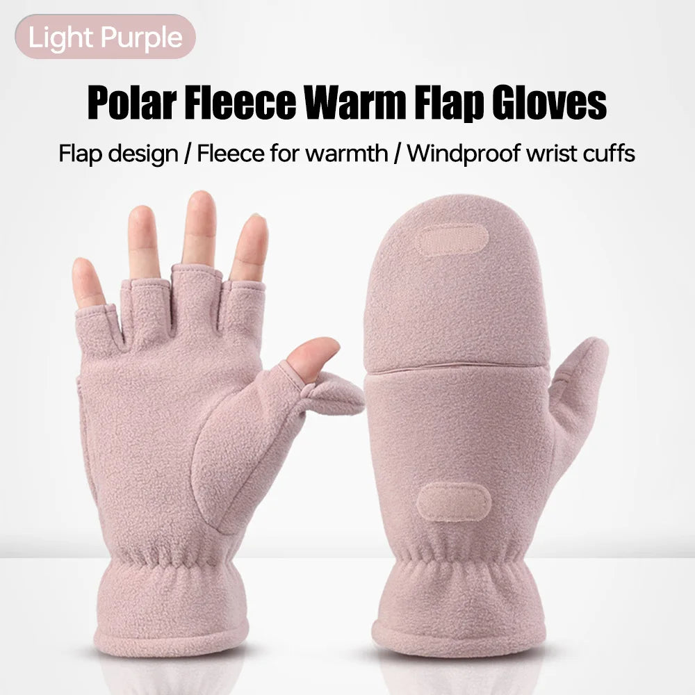 Winter Convertible Fleece Cycling Gloves | Flip-Top Mittens