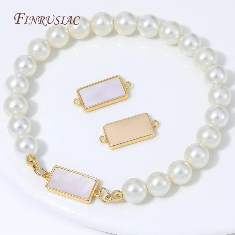 18K Gold Plated Mother of Pearl Shell Charms – Heart & Butterfly