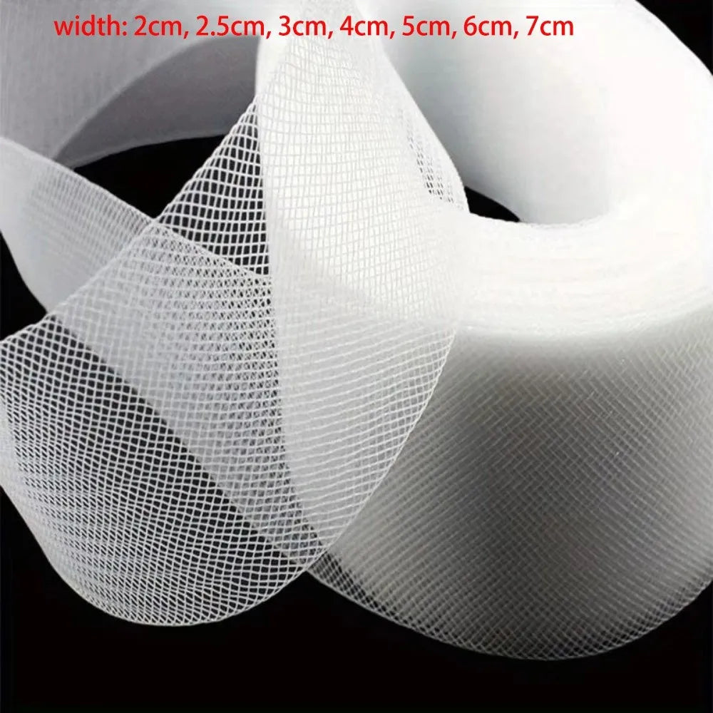 Stiff Horsehair Braid 50 Yards | Transparent Polyester Boning