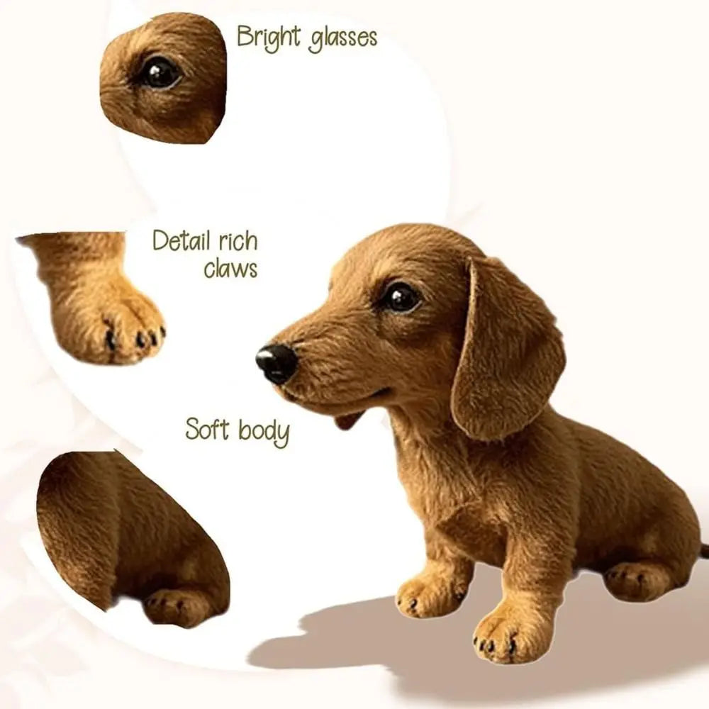 Realistic Dachshund Plush Toy – Soft Stuffed Dog Pillow