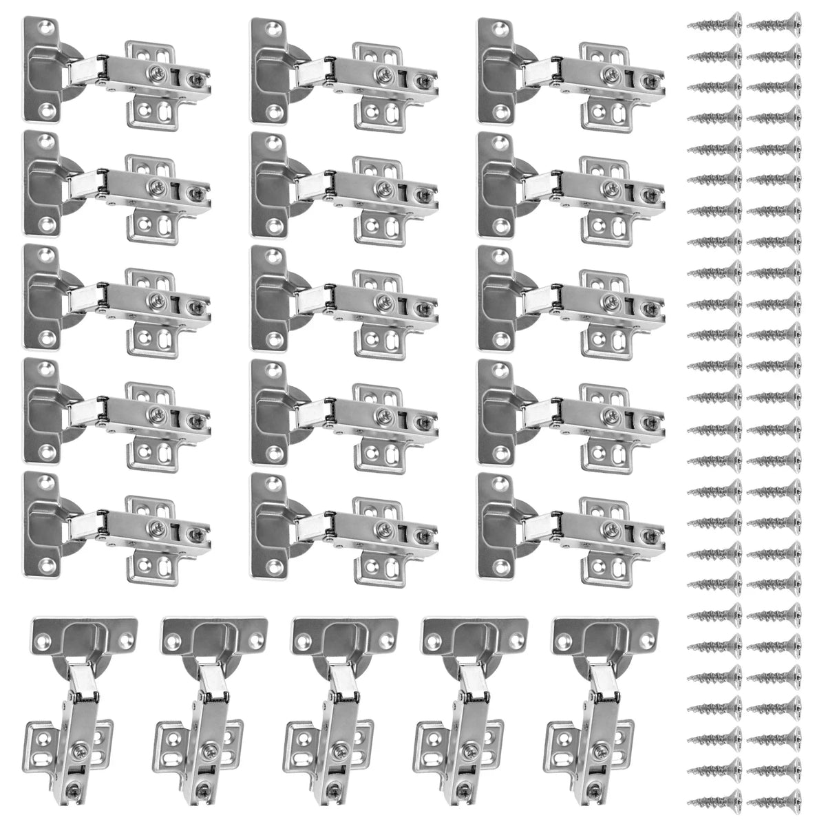 Soft Close Cabinet Hinges Hydraulic Concealed 10/20Pcs + Screws