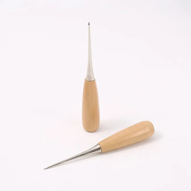 Leather Awl Wooden Handle – DIY Piercing & Shoemaking Tool