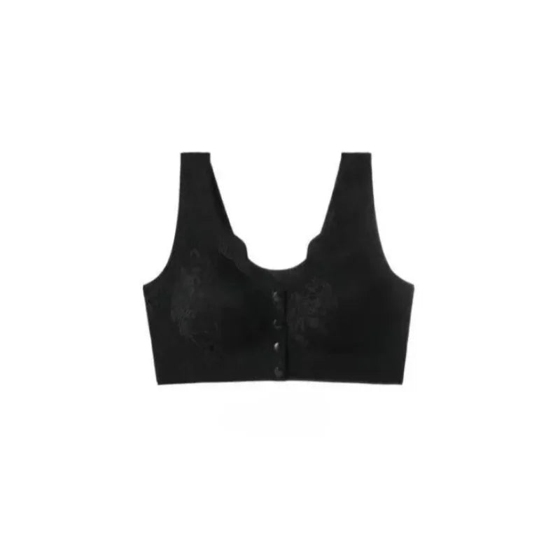Women's Wire-Free Front Closure Push Up Bra | Jacquard Vest