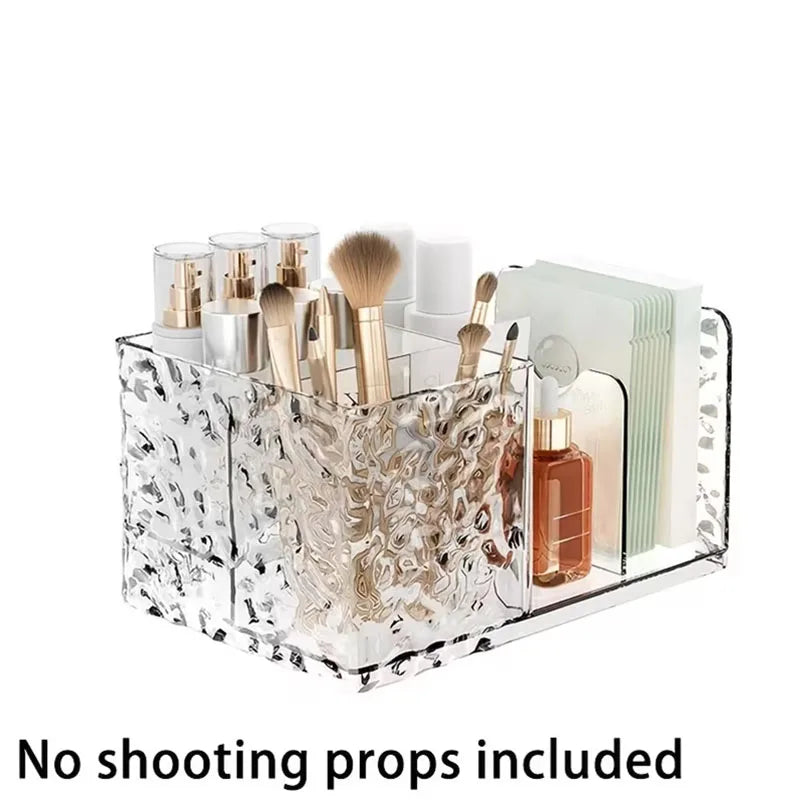 Water Ripple Multi-Grid Desktop Makeup Organizer Storage Box
