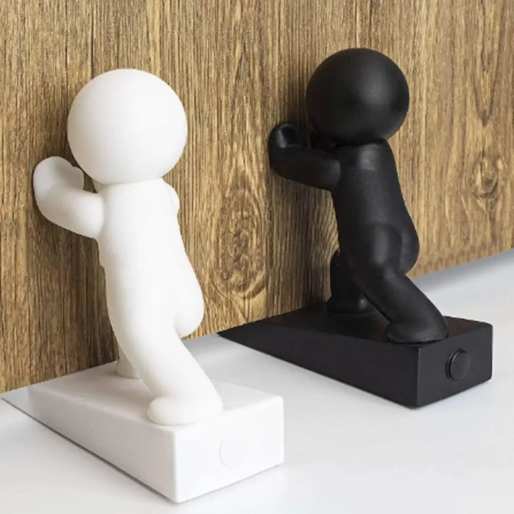 Cute Cartoon Action Figure Door Stop – No-Drill Non-Slip