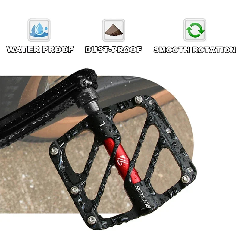 BUCKLOS Ultralight MTB Flat Pedals – 3 Sealed Bearings