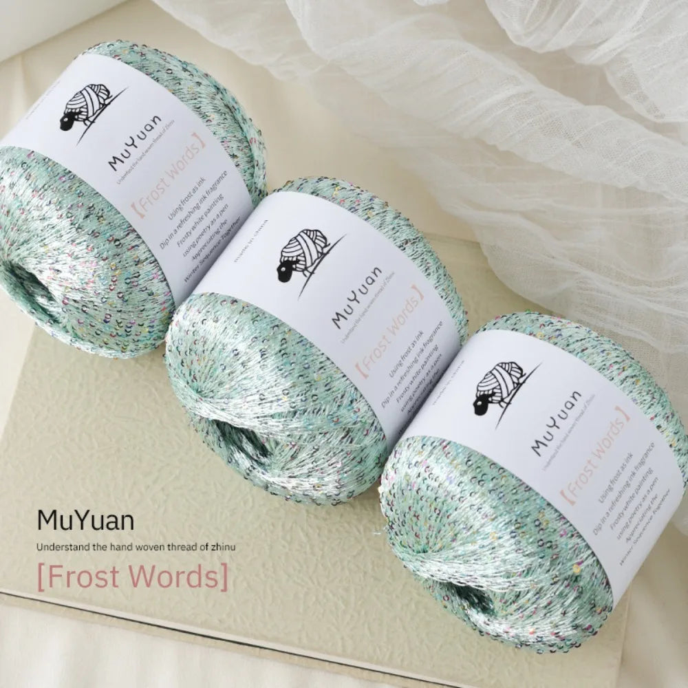 Nylon Sequin Crochet Thread 50g – DIY Woven Craft Yarn