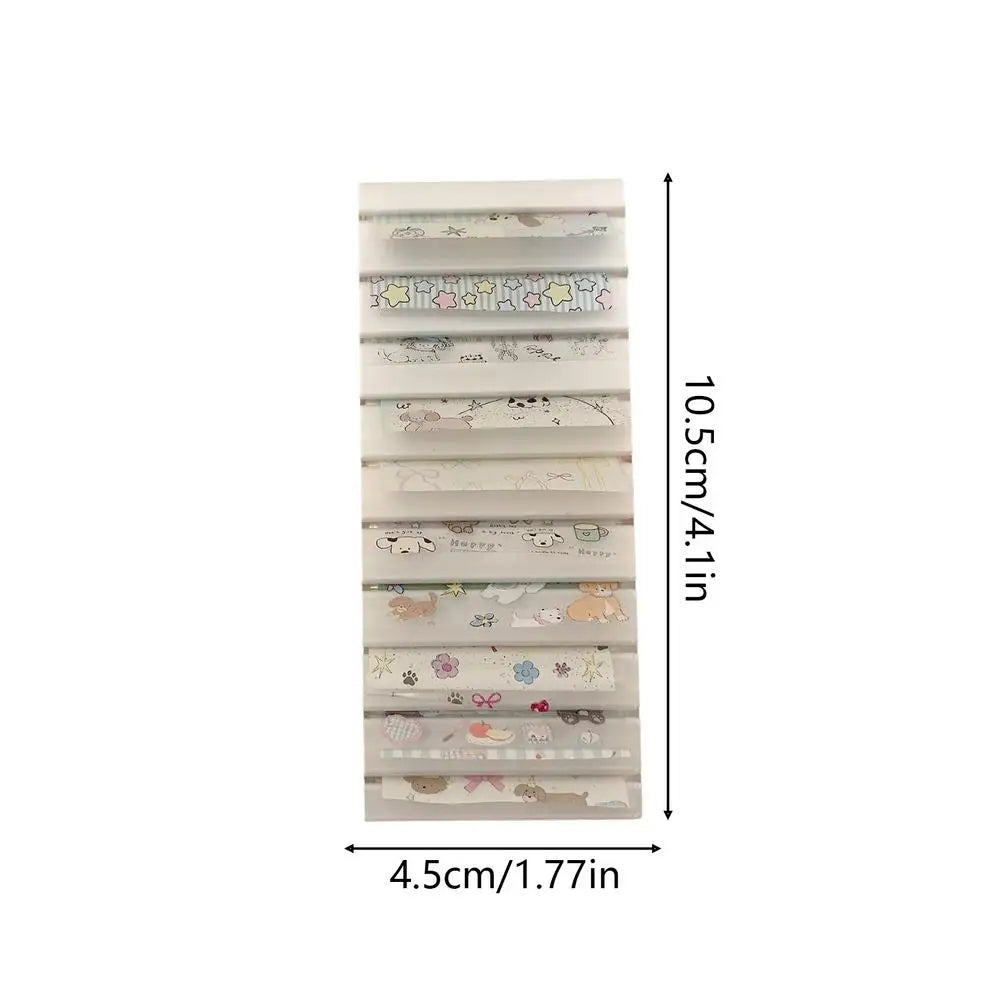 Nail Foil Storage Box – Transparent 10-Slot Organizer