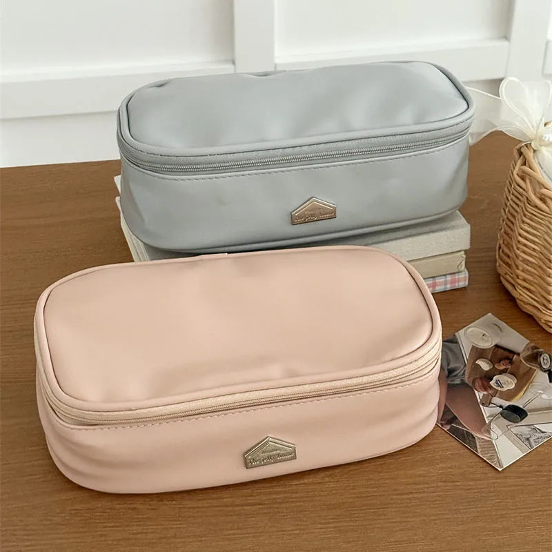 Waterproof PU Makeup Organizer Bag | Large Travel Toiletry Bag