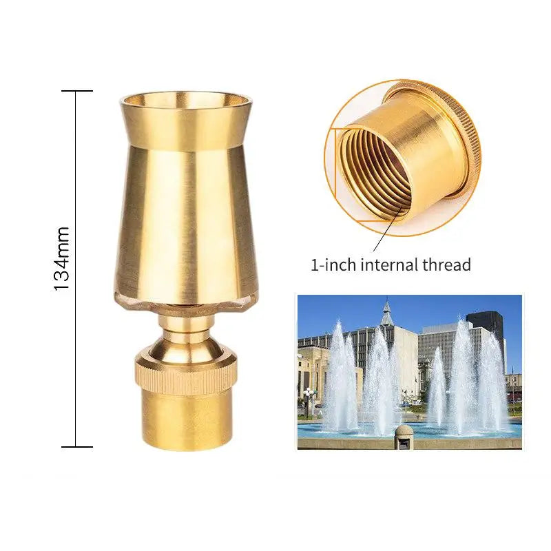 Brass Cedar Tower Ice Fountain Nozzle – Pool Water Feature
