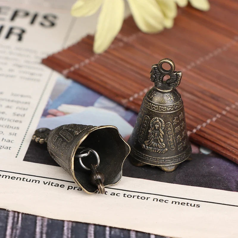 Chinese Guanyin Mini Bell – Bronze Feng Shui Antique Sculpture