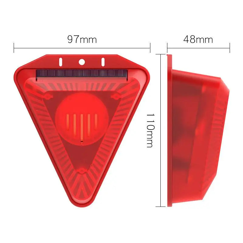 Solar Motion Sensor Alarm Light – IP65 Siren Strobe Deterrent